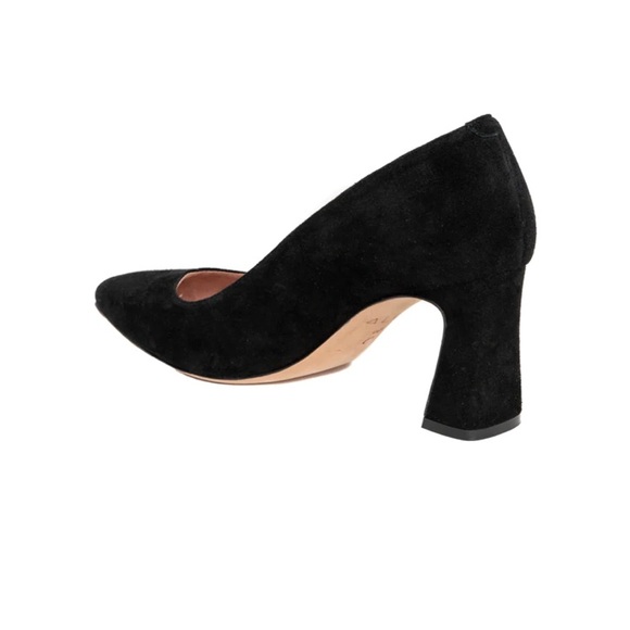Ally Black Suede Block Heel Pumps **FREE SHIPPING** - Picture 3 of 13